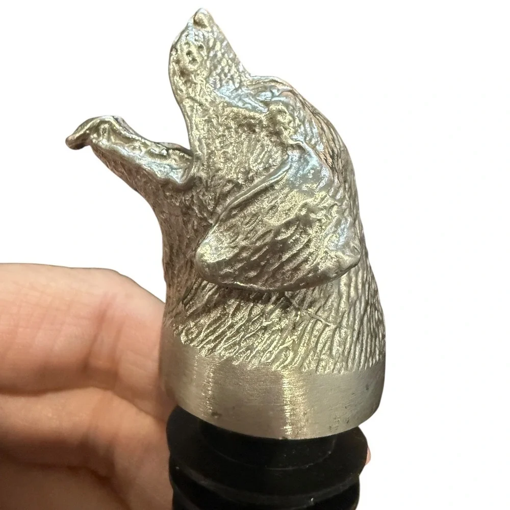 Menagerie Wine Pourer Aerator Labrador Pup Stainless‎ Steel Sculpted New In Box
